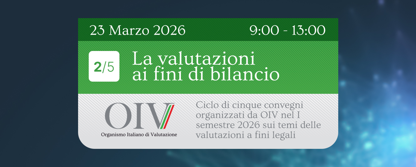 Le valutazioni a fini di bilancio – 23.03.2026